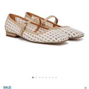 Franco Sarto Cream and Tan Loafers